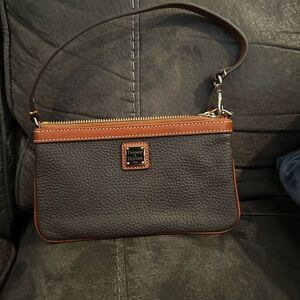 Dooney & Bourke Dark Brown Leather Wristlet